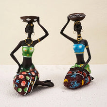 Cargar imagen en el visor de la galería, African style decorative ornaments for black people, creative home decor, character art, sculpture, resin crafts, ornaments