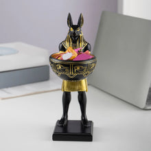Cargar imagen en el visor de la galería, 25cm Anubis God Statue Ancient Egypt Art Sculpture with Bowl for Keys/Jewelry Gift for Mythology Lovers &amp; History Buffs
