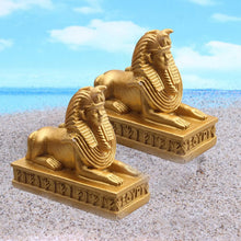 Load image into Gallery viewer, 2Pcs Sphinx Statues Sculpture Egyptian Figurines Mythology Pharaoh Cabinet Decoration