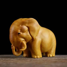 Cargar imagen en el visor de la galería, Wooden Carved African Trio:Rhinoceros,Hippopotamus,And Elephant Figurines,Creative Car And Home Decor Crafts