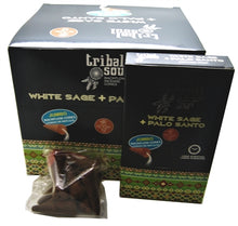 Load image into Gallery viewer, [Backflow] Tribal Soul - WHITE SAGE + PALO SANTO - Jumbo Backflow Dhoop Cones (Box of 12 Packs x 10 cones each)