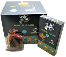 Load image into Gallery viewer, [Backflow] Tribal Soul - WHITE SAGE + PALO SANTO - Jumbo Backflow Dhoop Cones (Box of 12 Packs x 10 cones each)