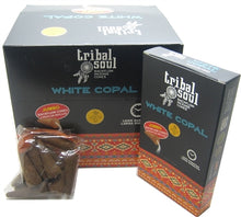Load image into Gallery viewer, [Backflow] Tribal Soul - WHITE SAGE + PALO SANTO - Jumbo Backflow Dhoop Cones (Box of 12 Packs x 10 cones each)