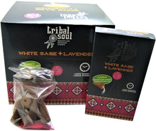 Load image into Gallery viewer, [Backflow] Tribal Soul - WHITE SAGE + PALO SANTO - Jumbo Backflow Dhoop Cones (Box of 12 Packs x 10 cones each)