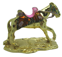 Load image into Gallery viewer, Golden Small Horse - Bejeweled Trinket Box