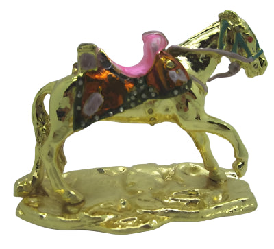 Golden Small Horse - Bejeweled Trinket Box