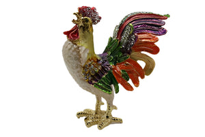 Rooster w/ jewels 4" trinket. TRNK-4240-2