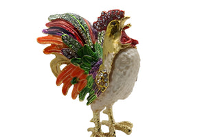 Rooster w/ jewels 4" trinket. TRNK-4240-2