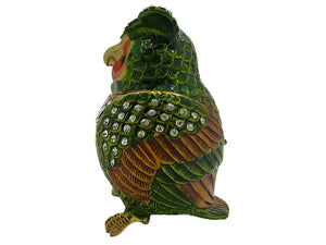 Chubby Owl Bejeweled Trinket Box