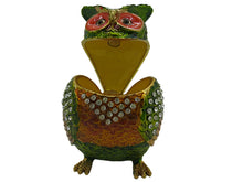 Load image into Gallery viewer, Chubby Owl Bejeweled Trinket Box