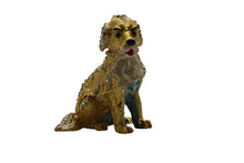 Load image into Gallery viewer, Gold dog Trinket box 3.5&quot; TRNK-723