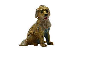 Gold dog Trinket box 3.5" TRNK-723