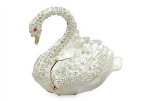 White Swan- Bejeweled Trinket Box - TRNK-5865-02