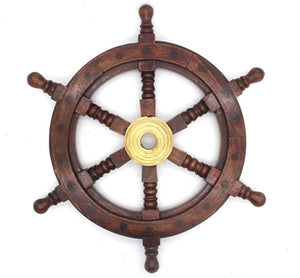 Wood Nautical Ship Wheel 18" Diameter