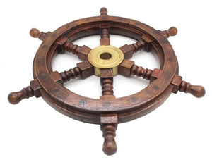 Wood Nautical Ship Wheel 18" Diameter